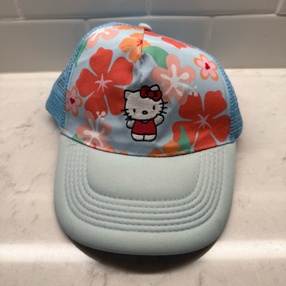 Hello Kitty Light Blue Cap with Pink Accents